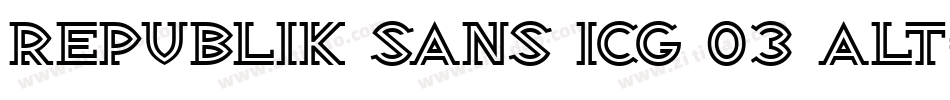 Republik Sans ICG 03 Alt字体转换